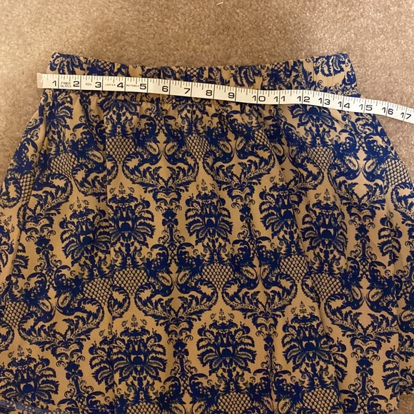 Blue/Tan Mini Skirt - Picture 4 of 5